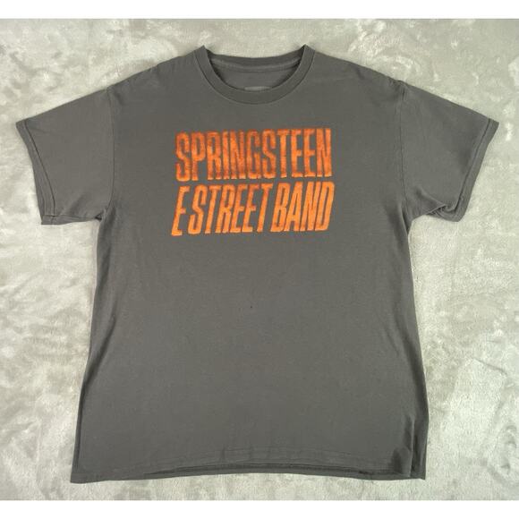Bruce Springsteen | Mens | E Street Band 2023 Tour Graphic Tee Shirt | L | Gray - Picture 1 of 7